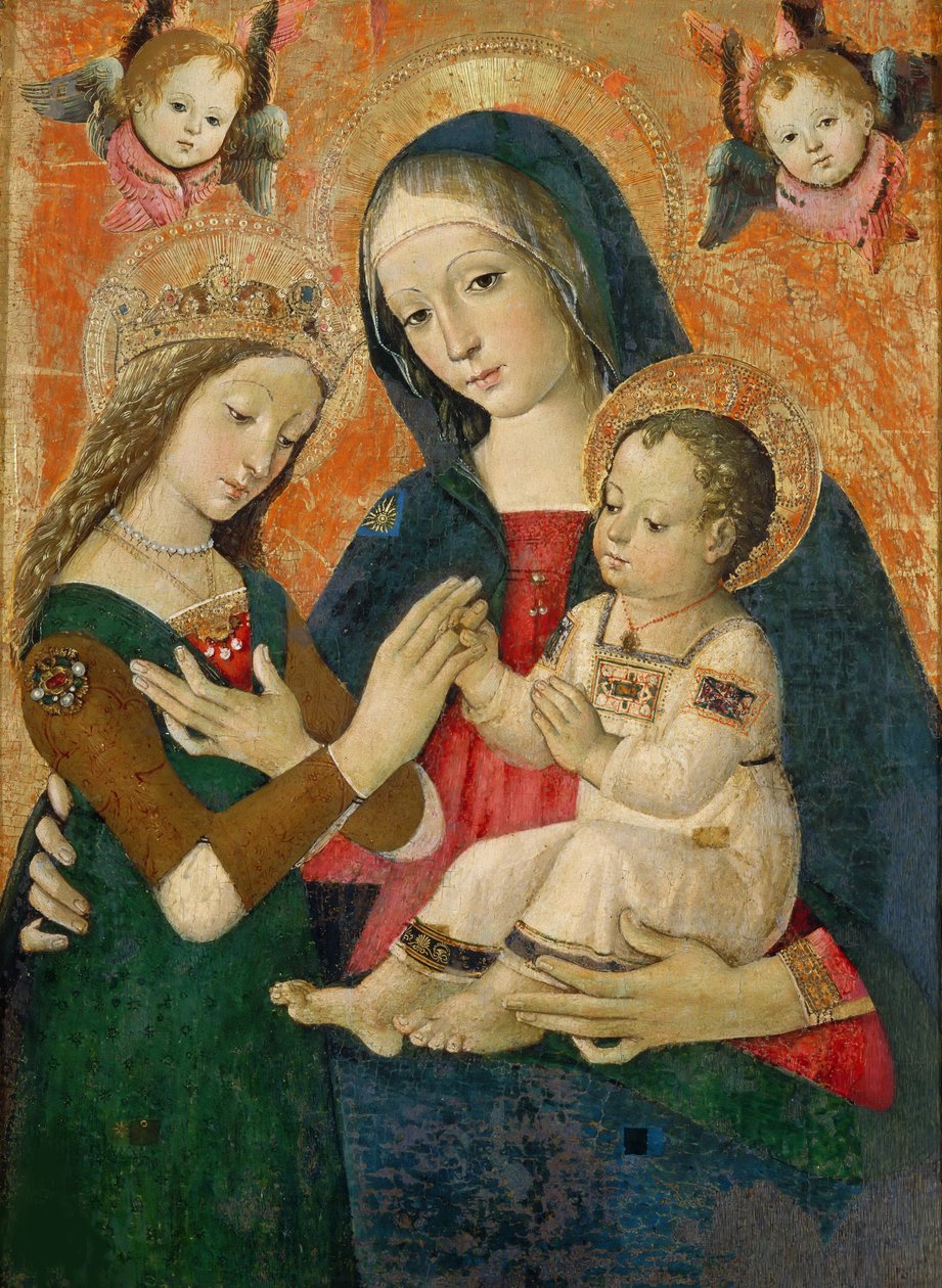 Mistyczne małżeństwo św. Katarzyny. autorstwa Bernardino Pinturicchio