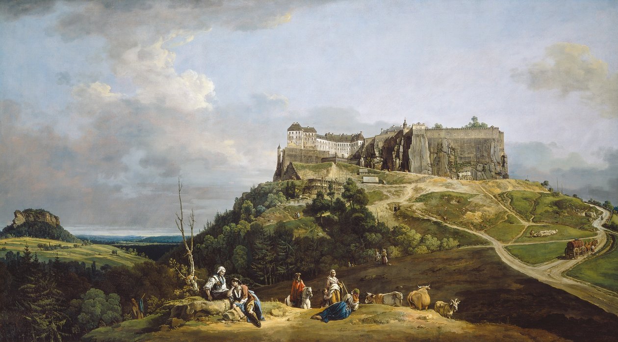 Twierdza Königstein autorstwa Bernardo Bellotto