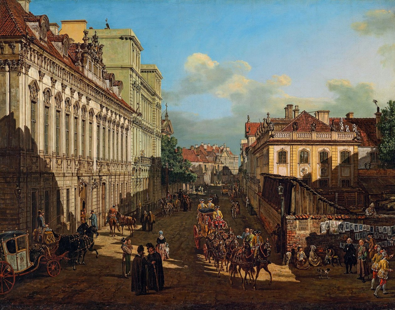Ulica Miodowa w Warszawie autorstwa Bernardo Bellotto