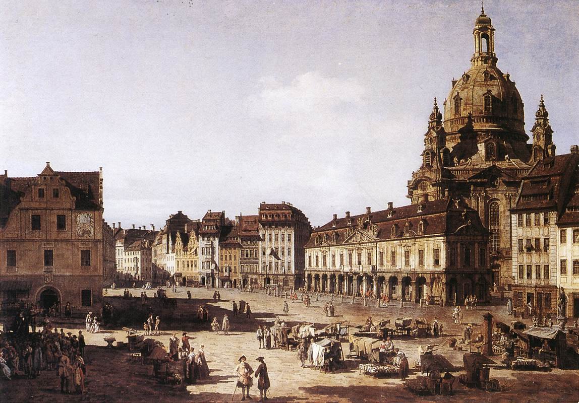 Nowy Rynek w Dreźnie autorstwa Bernardo Bellotto