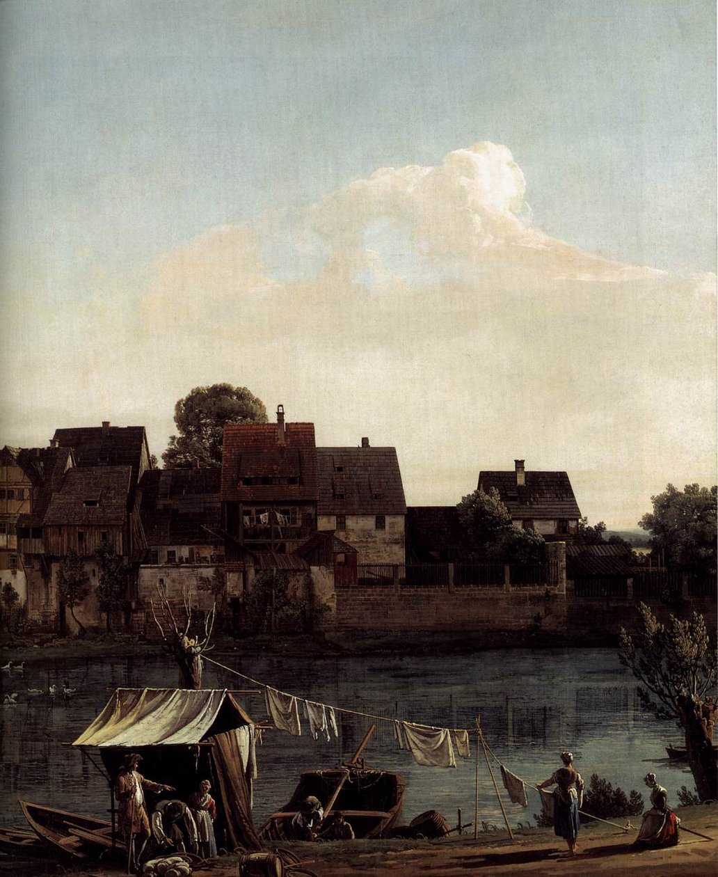 Pirna widziana z miasta portowego autorstwa Bernardo Bellotto
