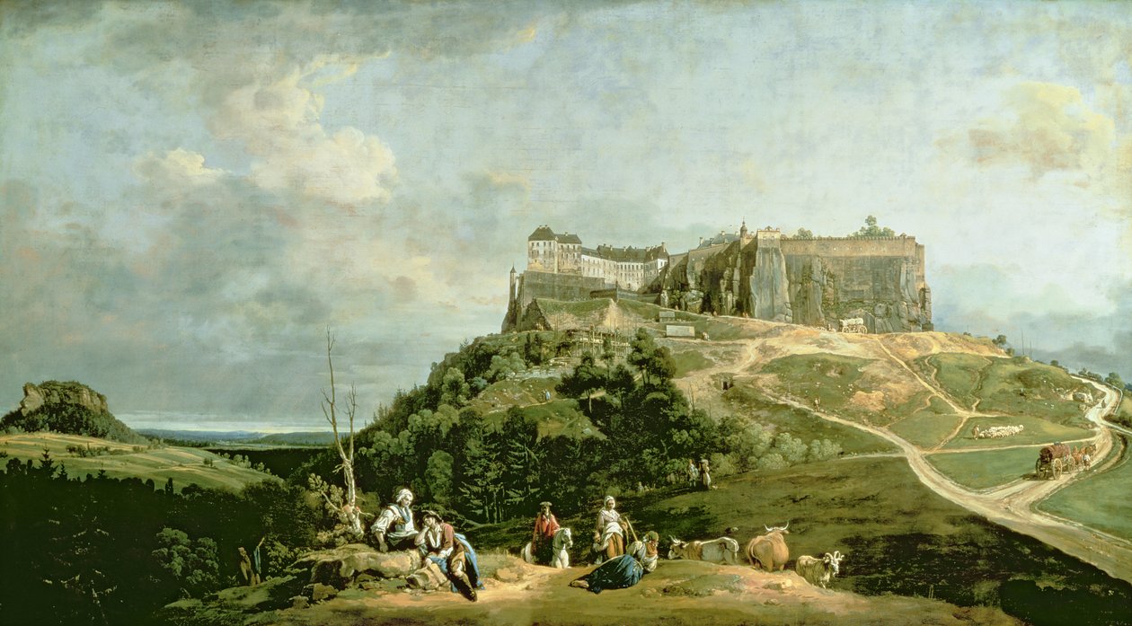 Twierdza Konigstein, XVIII w. autorstwa Bernardo Bellotto