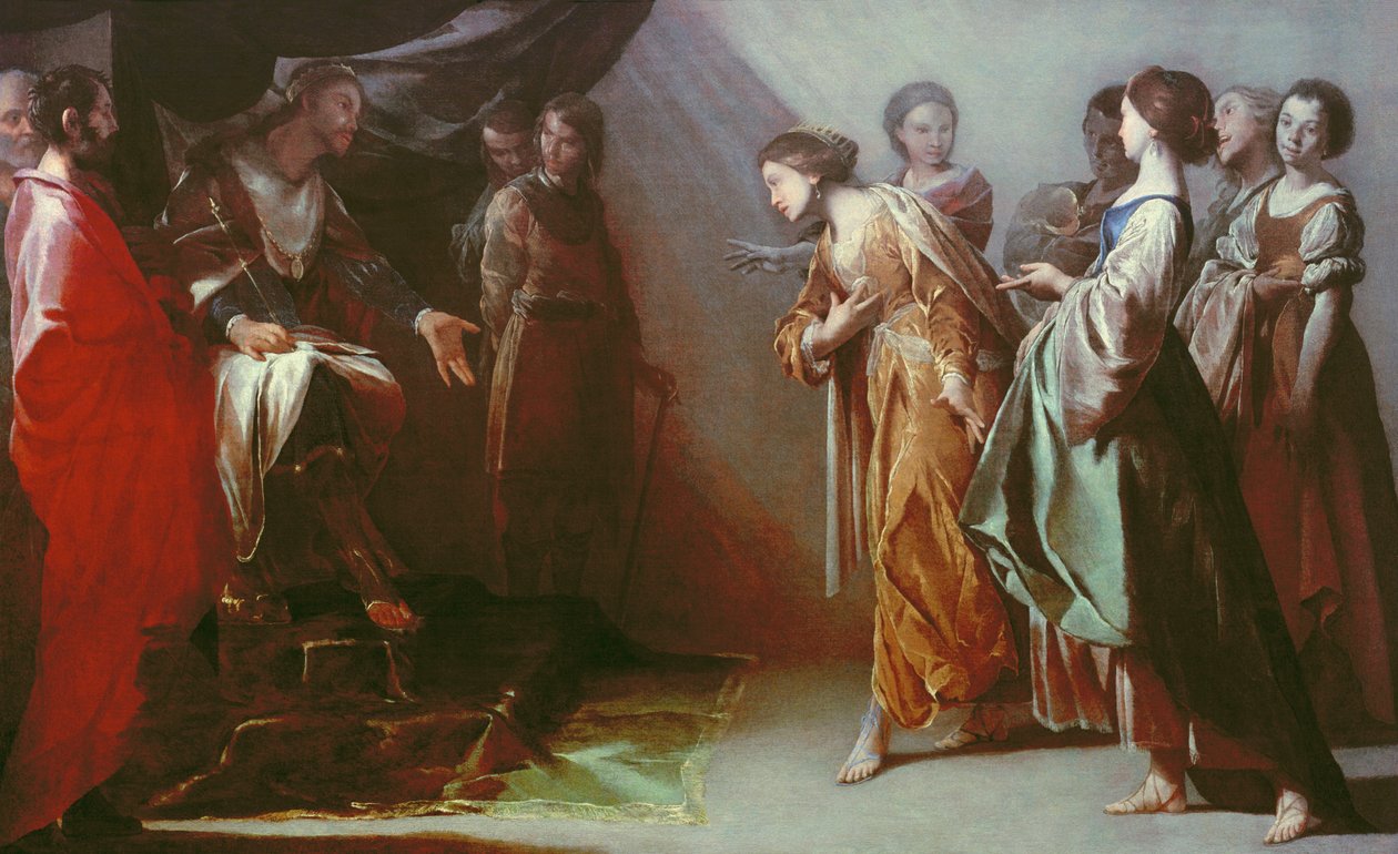 Estera i Aswerus autorstwa Bernardo Cavallino
