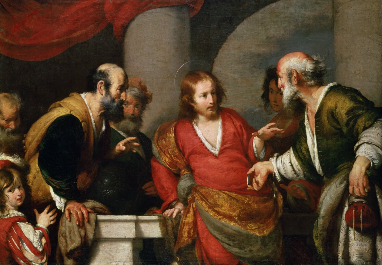 Pieniądze w hołdzie, c.1631 autorstwa Bernardo Strozzi