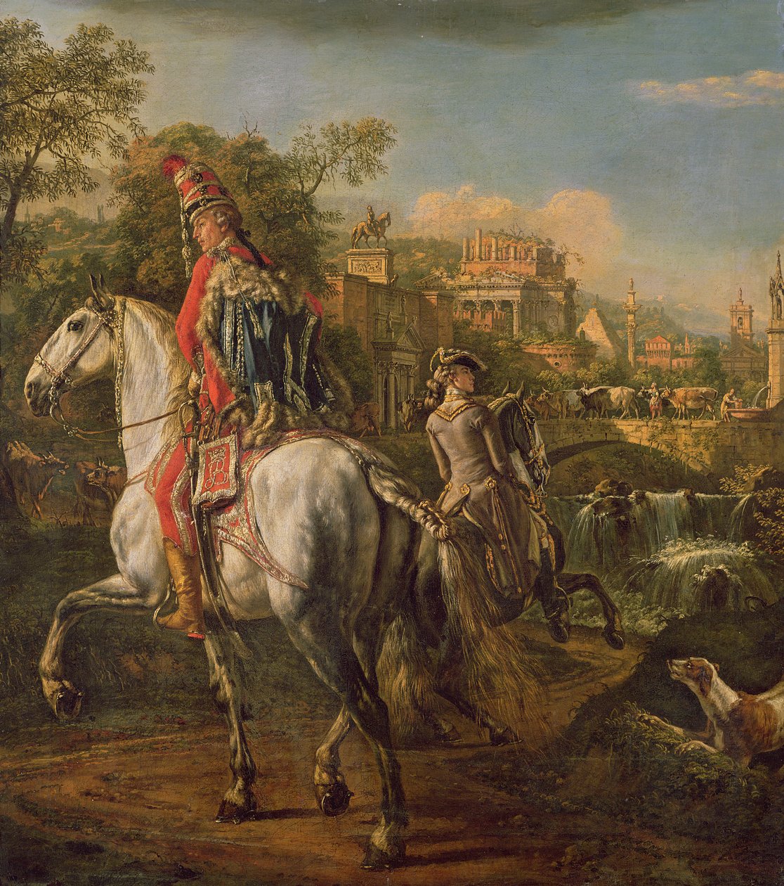 Huzar na koniu, 1773 autorstwa Bernardo Bellotto