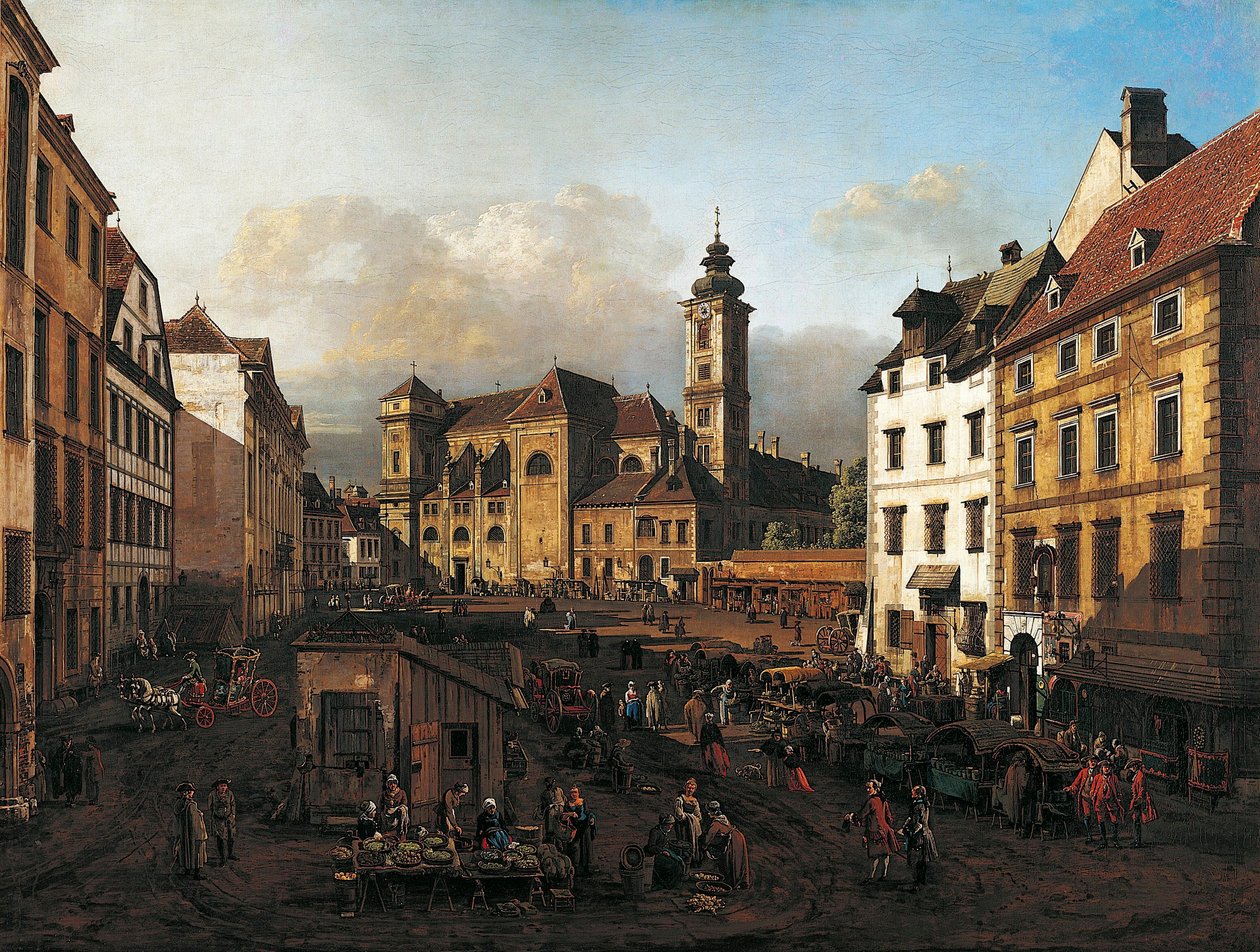 Plac Freyung od południowego wschodu autorstwa Bernardo Bellotto