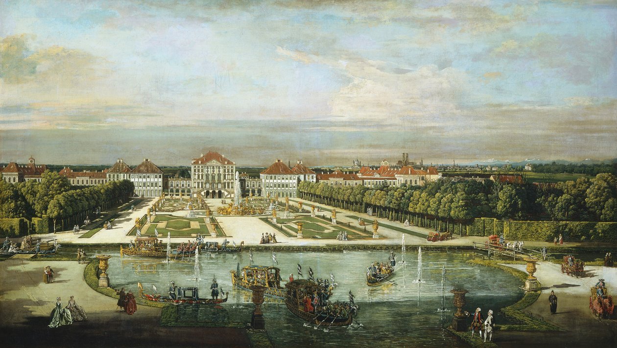 Pałac Nymphenburg, Monachium, ok. 1930 r. 1761. autorstwa Bernardo Bellotto