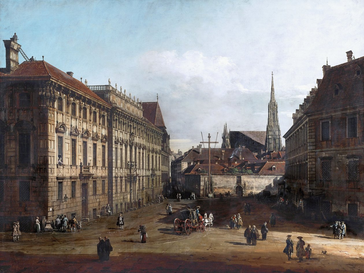 Lobkowitzplatz w Wiedniu autorstwa Bernardo Bellotto