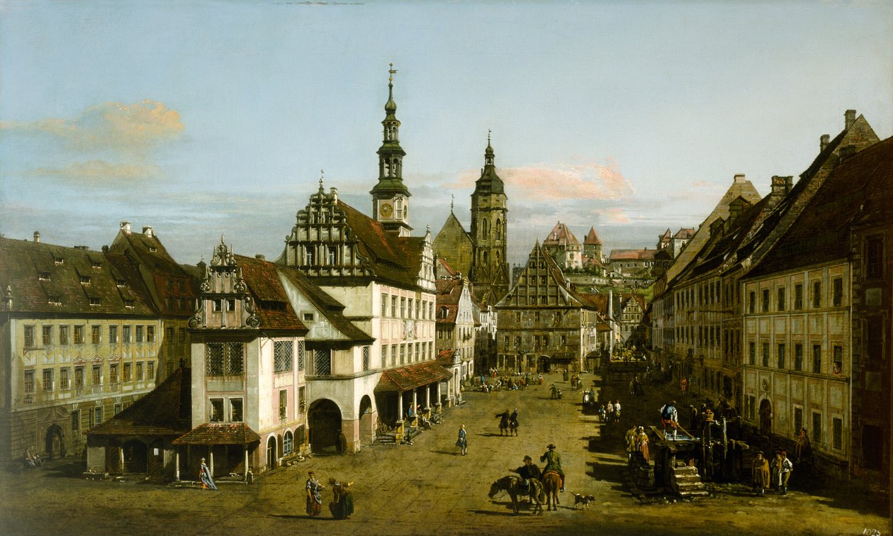 Rynek w Pirnie, ok. 1764 r. autorstwa Bernardo Bellotto