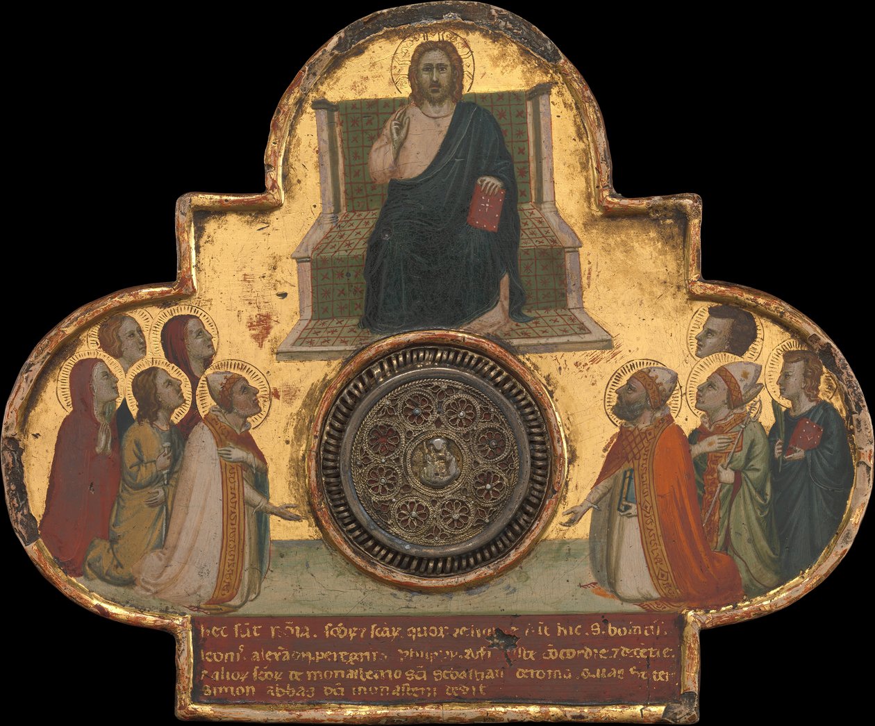 Chrystus na tronie ze świętymi, ca. 1325. autorstwa Bernardo Daddi