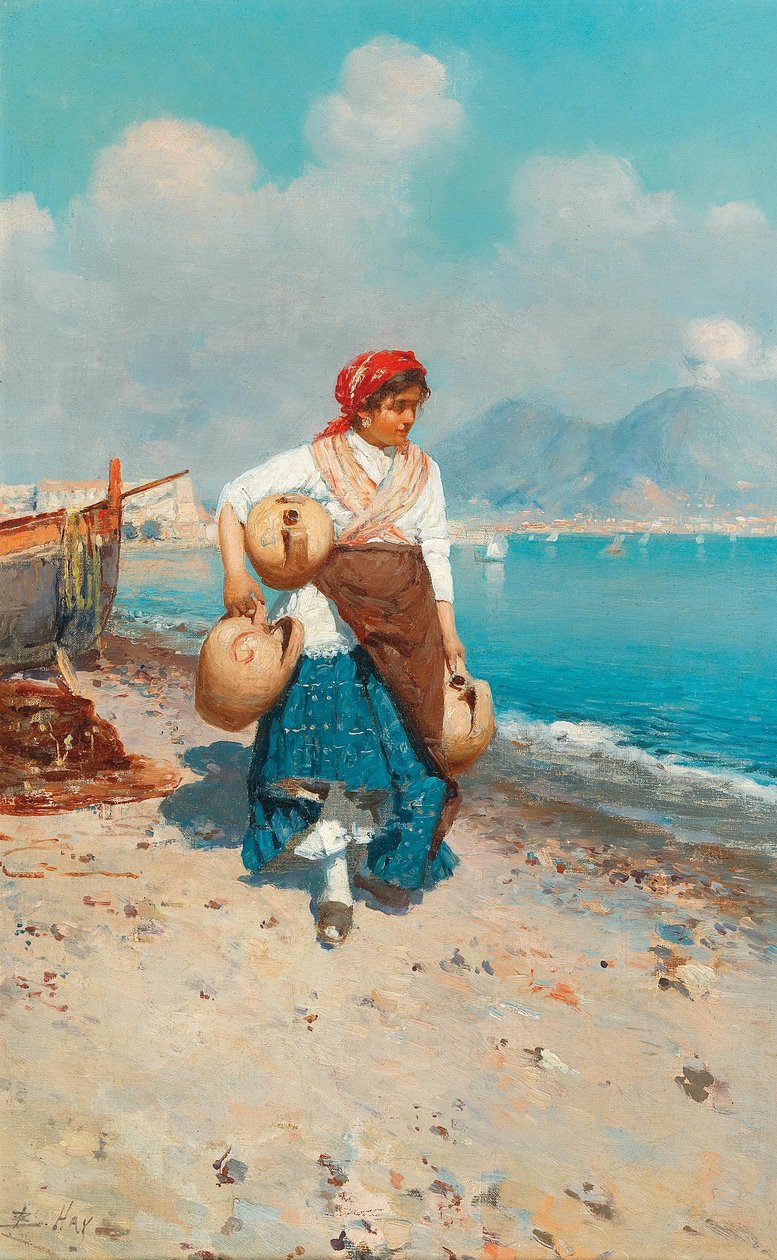 Na plaży w Neapolu autorstwa Bernardo Hay