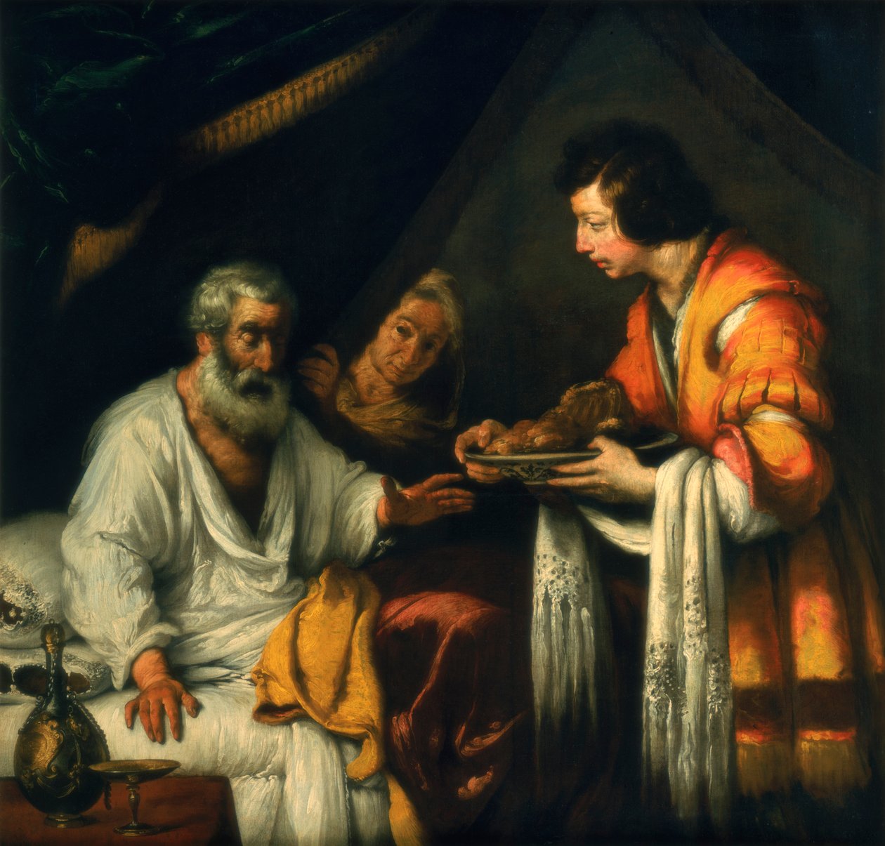 Izaak błogosławi Jakuba, początek XVII wieku autorstwa Bernardo Strozzi