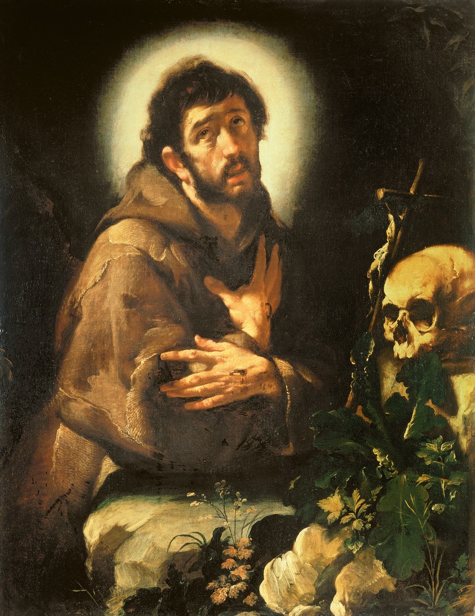 Św. Franciszek w ekstazie, ok. 1615-18 autorstwa Bernardo Strozzi