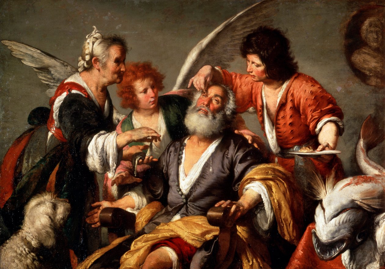 Uzdrowienie Tobita, c1635. autorstwa Bernardo Strozzi