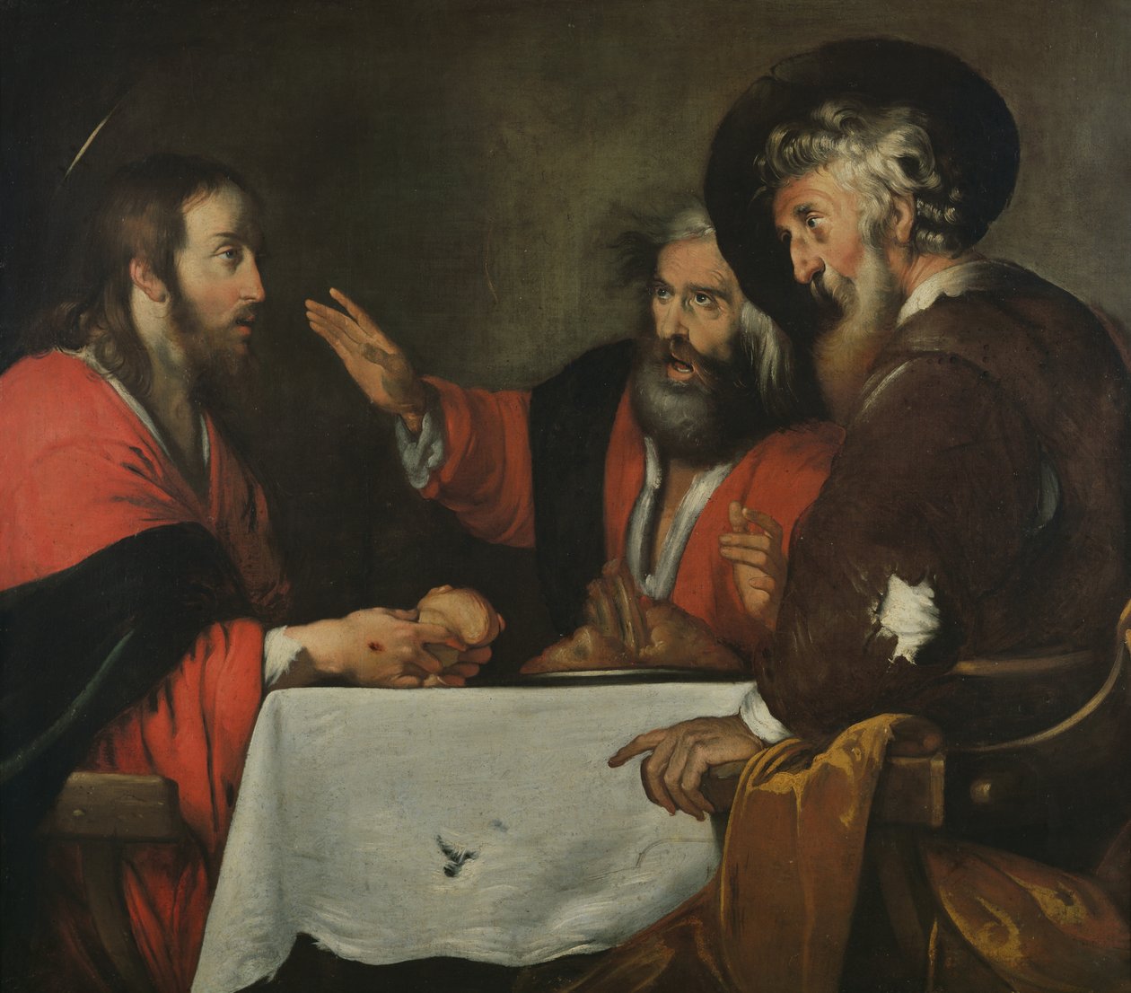 Wieczerza w Emaus autorstwa Bernardo Strozzi