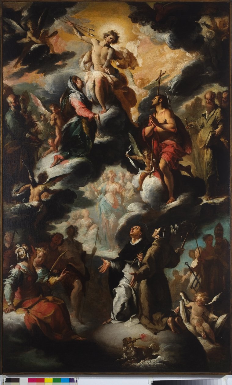 Wizja Świętego Dominika (Niebo) autorstwa Bernardo Strozzi