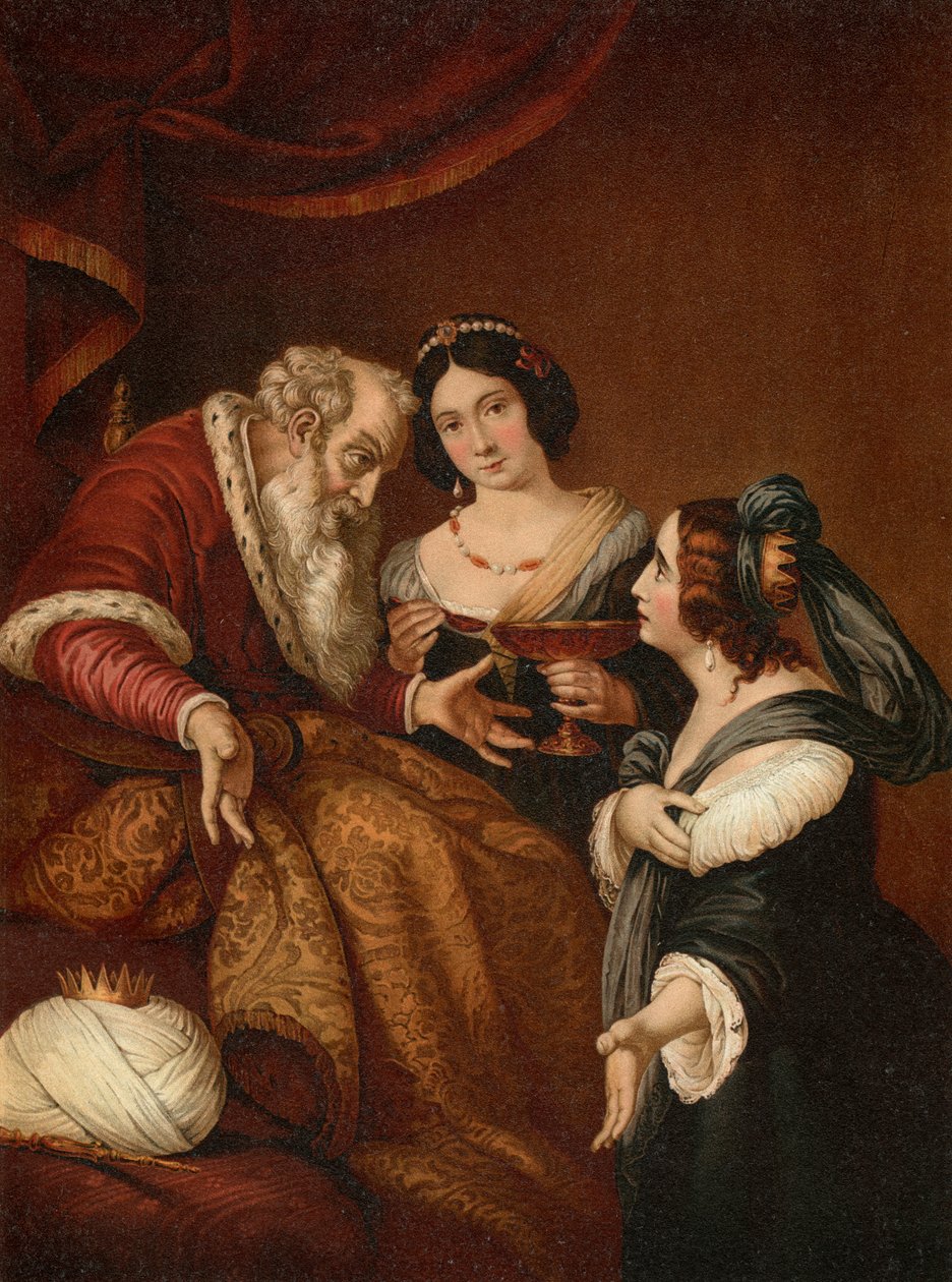 Estera błaga Aswerusa o miłosierdzie autorstwa Bernardo after Strozzi