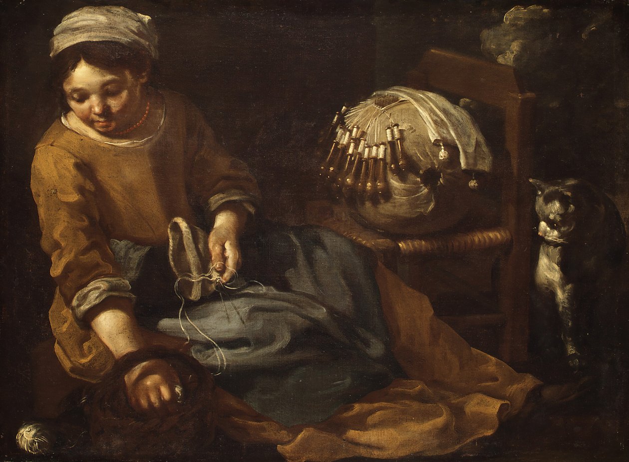Lacemaker, ca. 1665. autorstwa Bernhard Keil