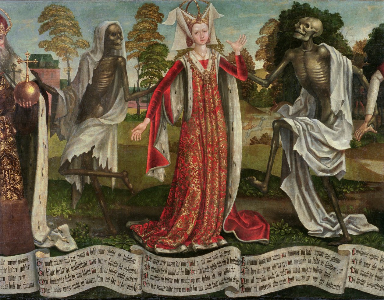 Danse Macabre: Cesarzowa (szczegóły) (patrz 197686, 197687) autorstwa Bernt Notke
