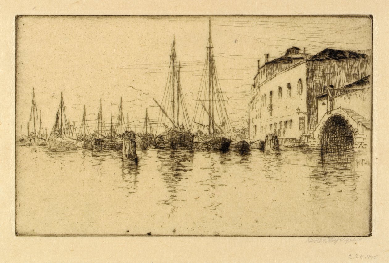 Wzdłuż Giudecca, Wenecja autorstwa Bertha E. Jaques
