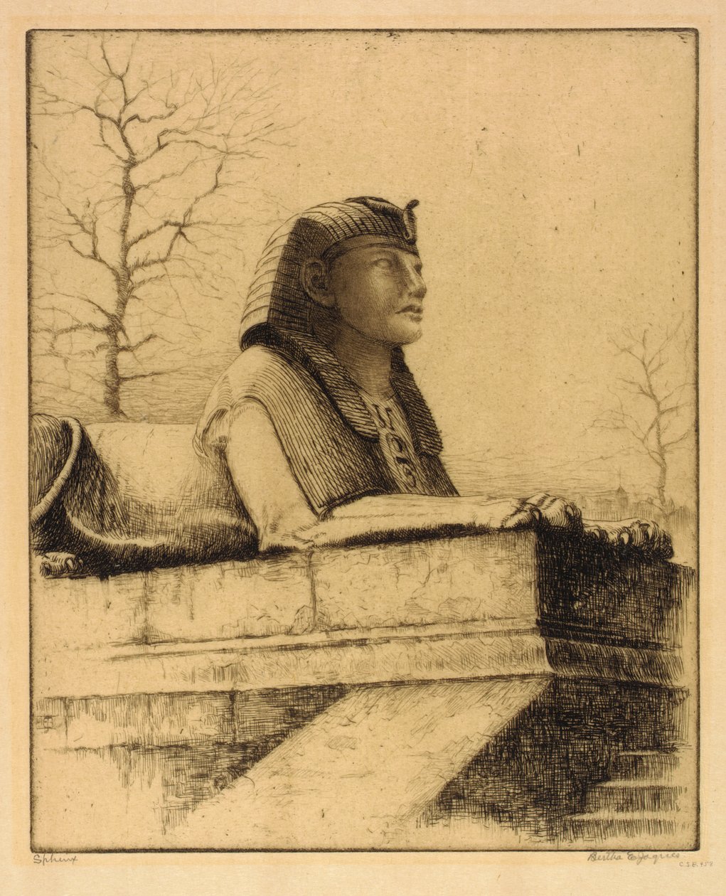 Sphinx, Tamiza, Londyn autorstwa Bertha E. Jaques