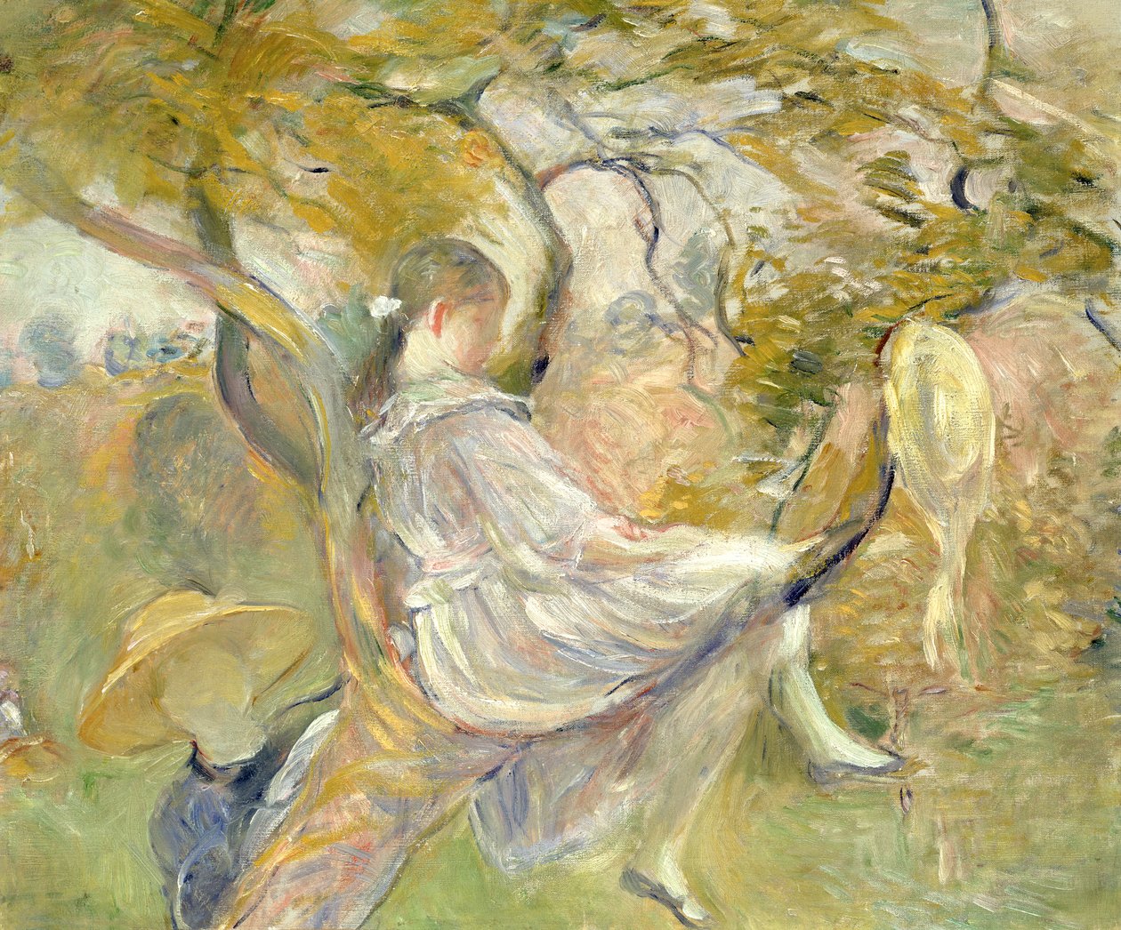 W jabłoni, 1890 autorstwa Berthe Morisot