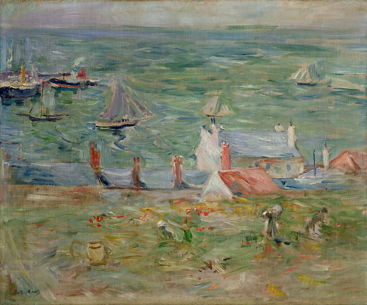 Port Gorey na Jersey, 1886 r. autorstwa Berthe Morisot