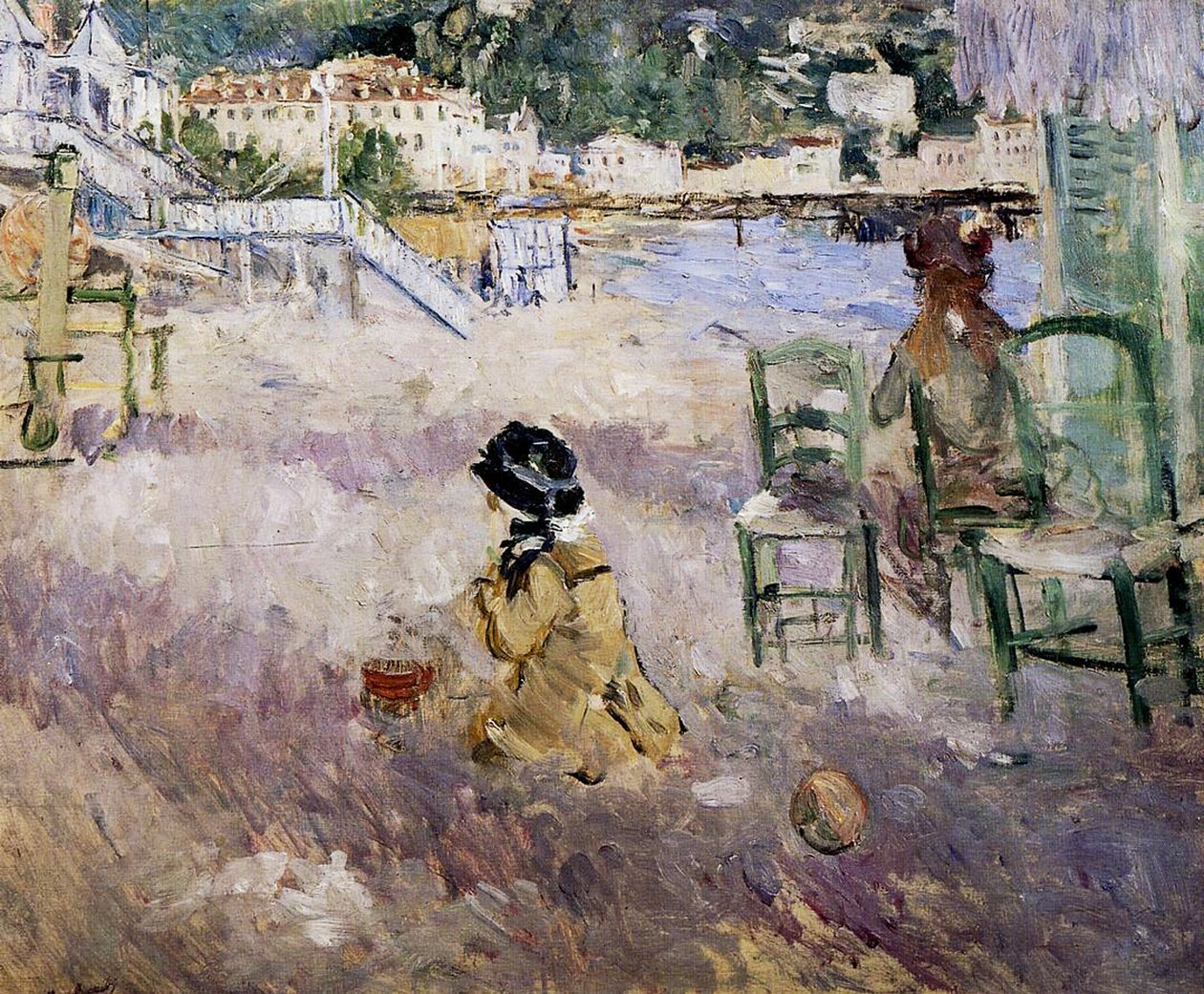 Plaża w Nicei, 1882 (olej na płótnie) autorstwa Berthe Morisot