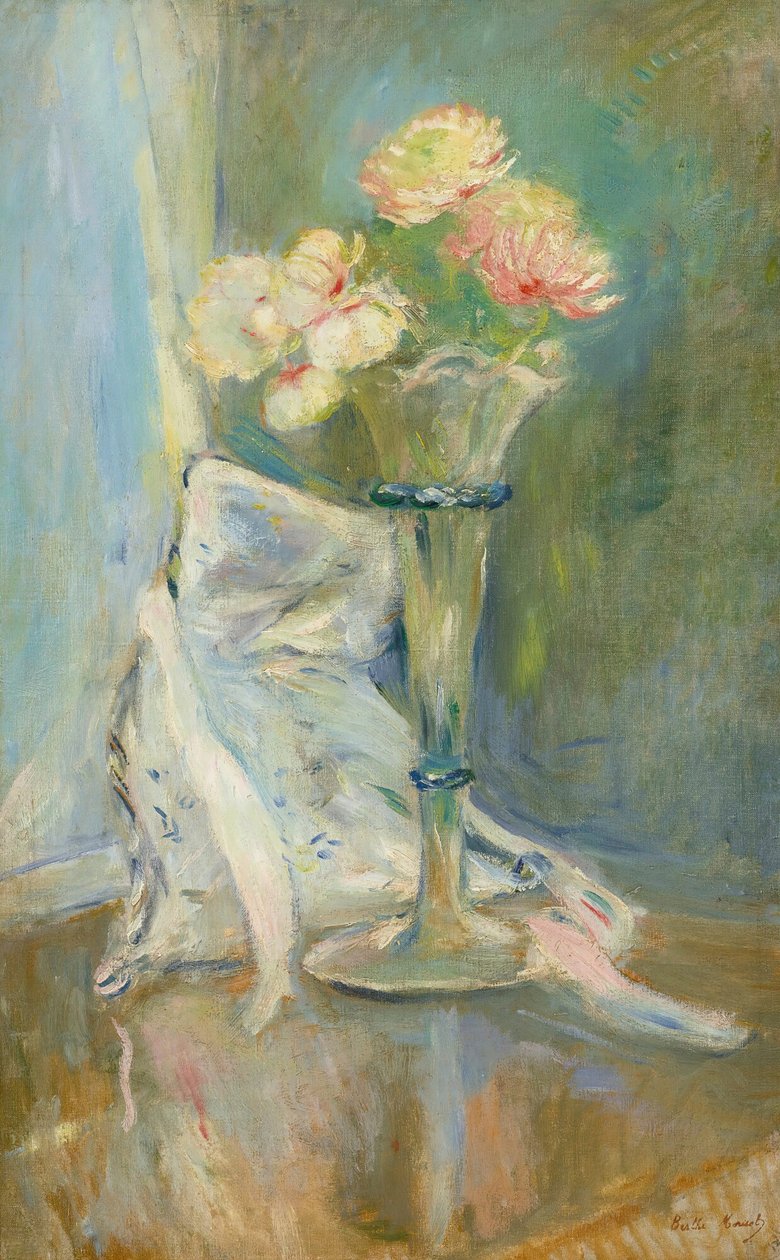 Różowe zawilce, 1891. autorstwa Berthe Morisot