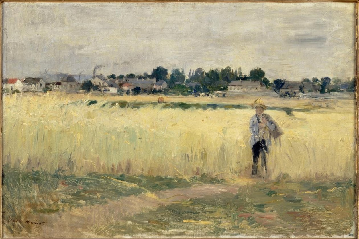 W pszenicy w Gennevilliers autorstwa Berthe Morisot
