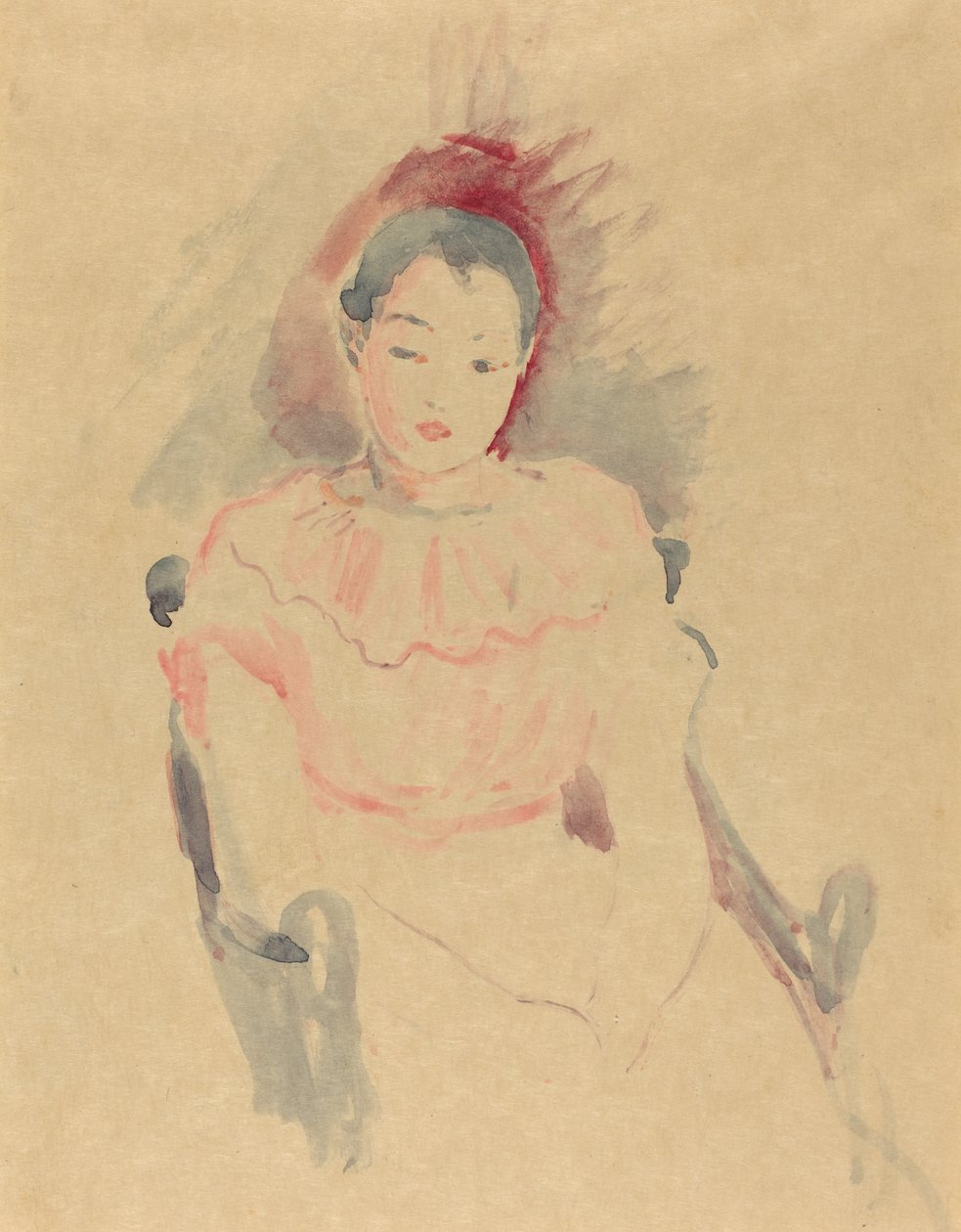 Dziewczyna siedząca autorstwa Berthe Morisot