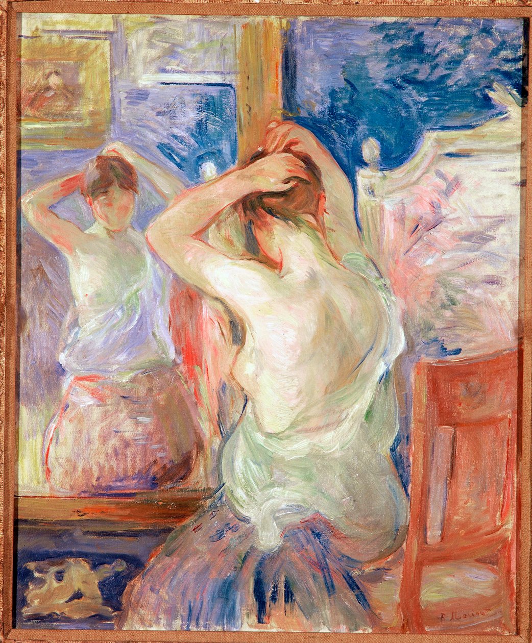 Przed lustrem autorstwa Berthe Morisot