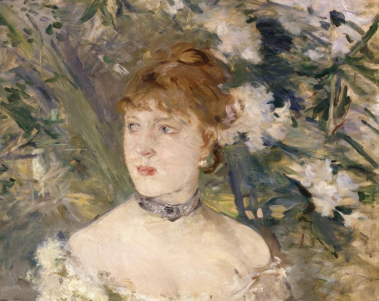 Młoda kobieta w sukni balowej autorstwa Berthe Morisot