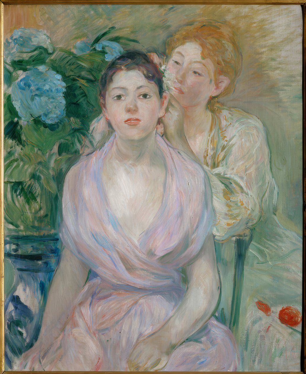 Hortensja lub Dwie siostry autorstwa Berthe Morisot