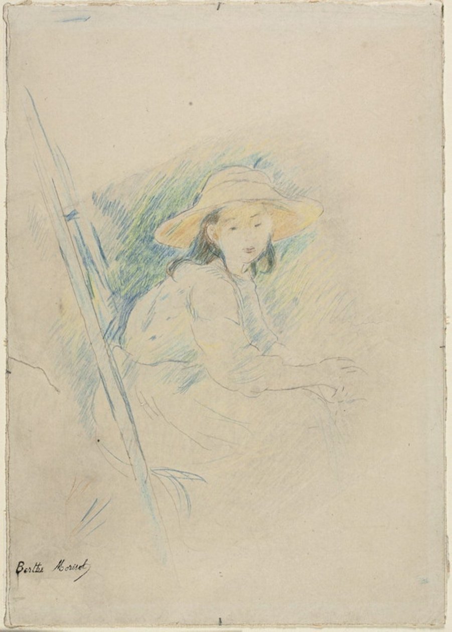 Siedząca dziewczyna (Julie Manet) autorstwa Berthe Morisot