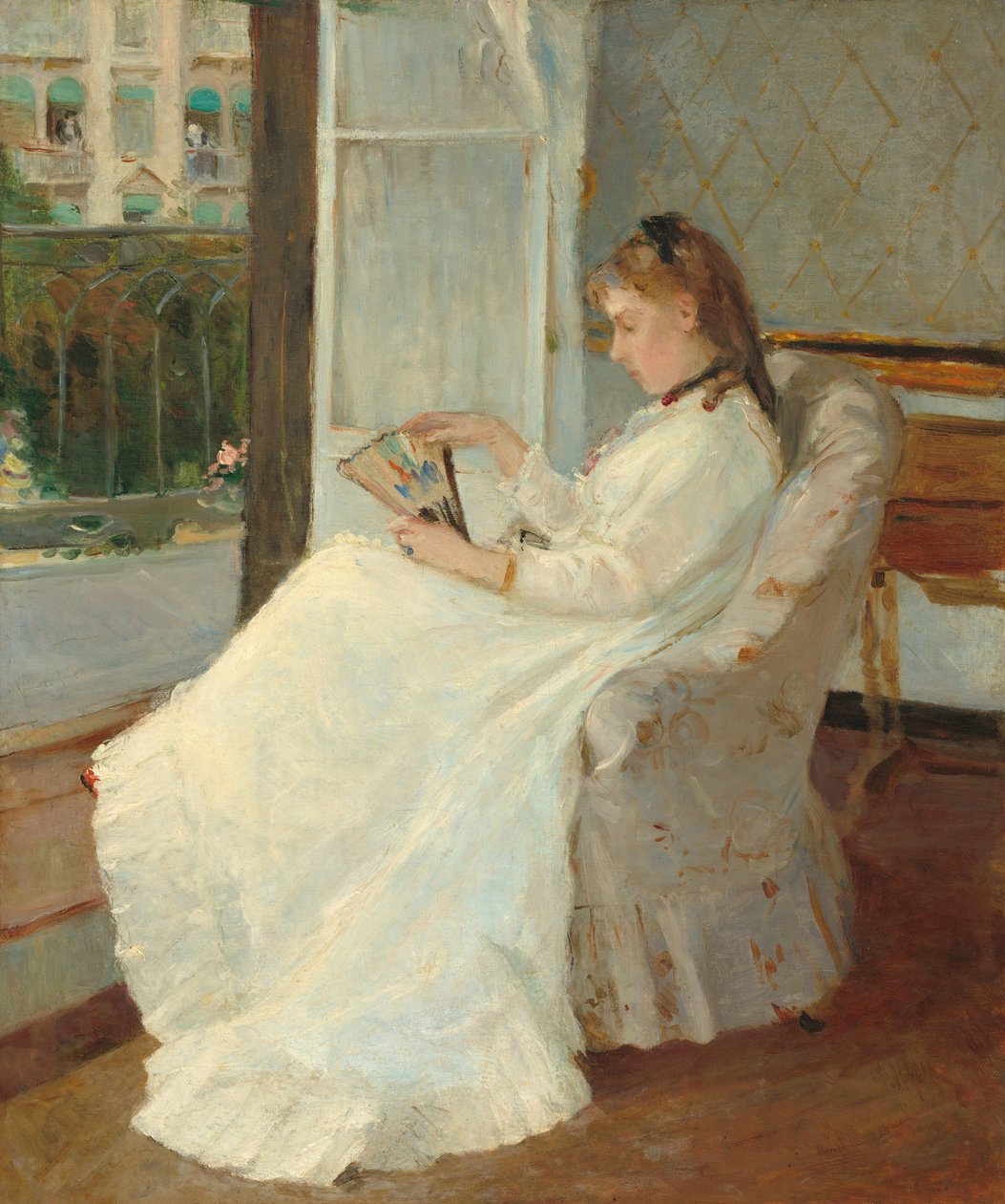 Siostra Artysty w Oknie autorstwa Berthe Morisot