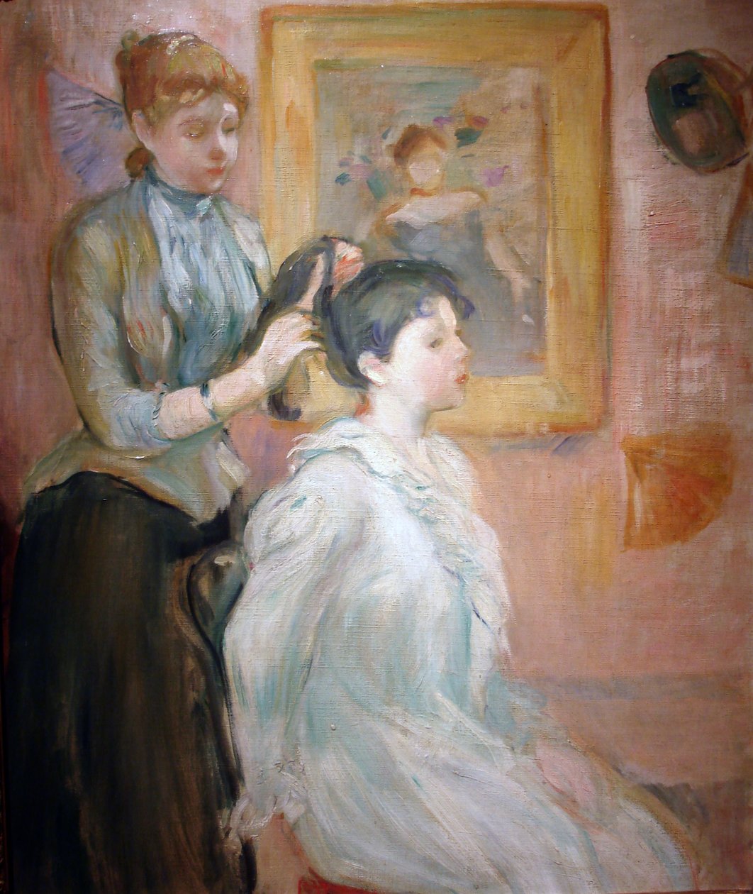 Fryzura (olej na płótnie) autorstwa Berthe Morisot