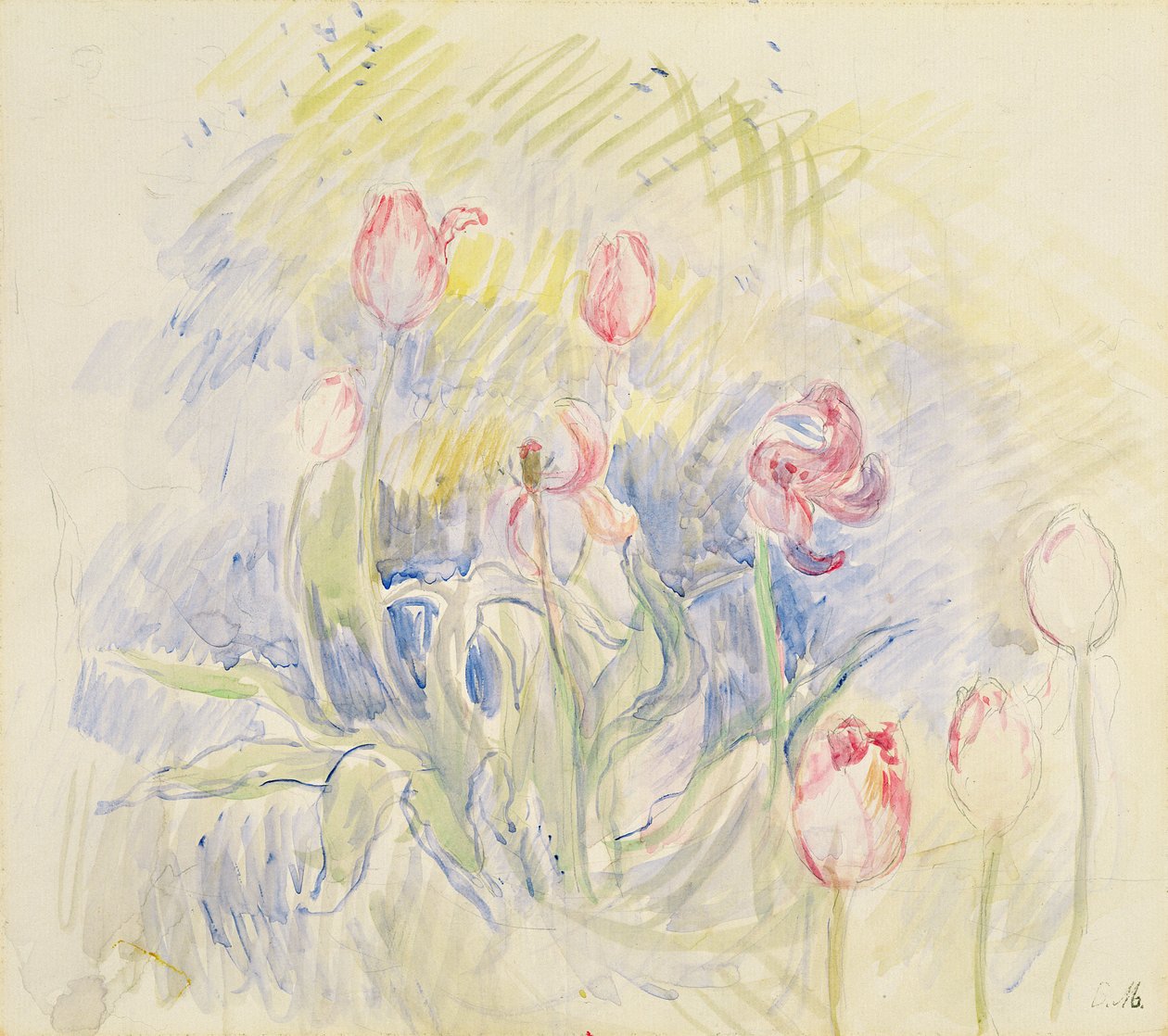 Tulipany, 1890 autorstwa Berthe Morisot