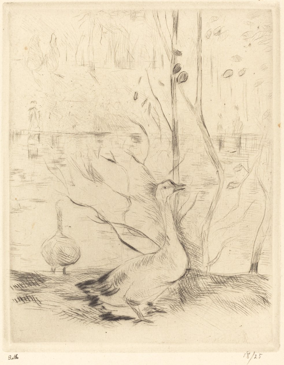 Spacer po lesie Bouloune autorstwa Berthe Morisot