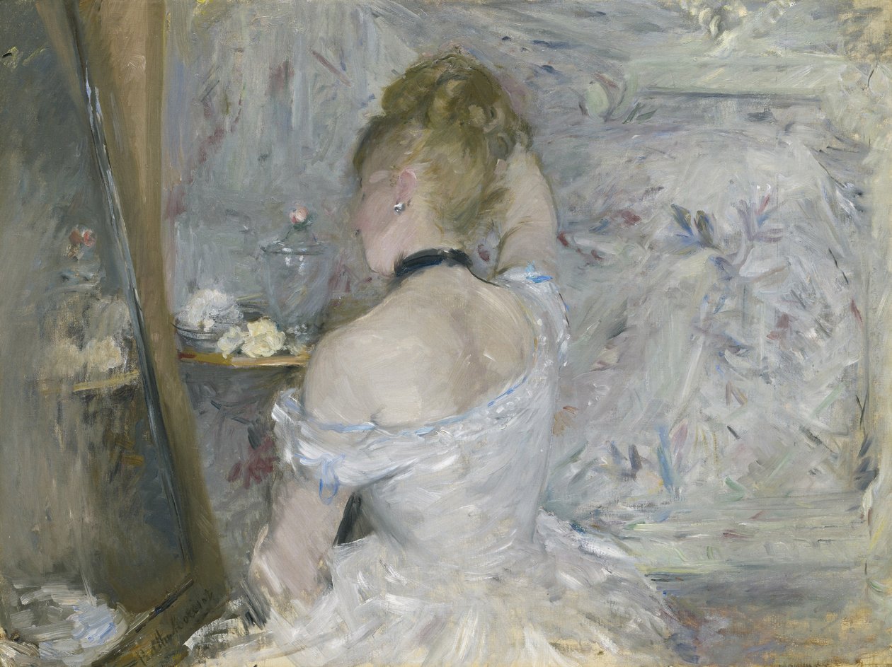 Kobieta przy swojej toalecie autorstwa Berthe Morisot