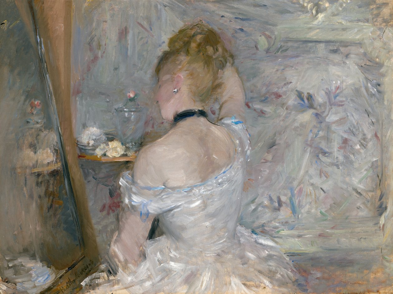 Kobieta przy toalecie, 187580. autorstwa Berthe Morisot