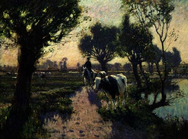 Ścieżka rzeki autorstwa Bertram Priestman