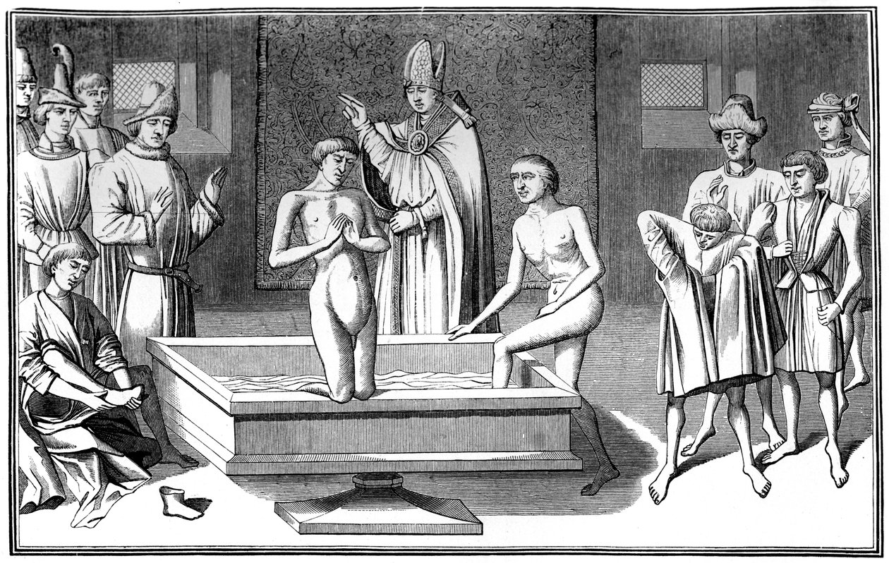 Chrzest, XV wiek 1849. autorstwa Bisson and Cottard