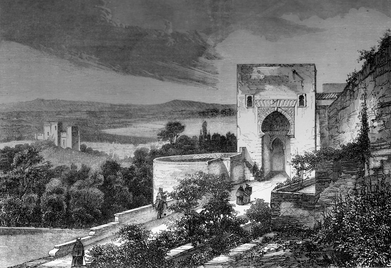 Mezquita, Kordoba, Hiszpania, 1849 r. autorstwa Bisson and Cottard