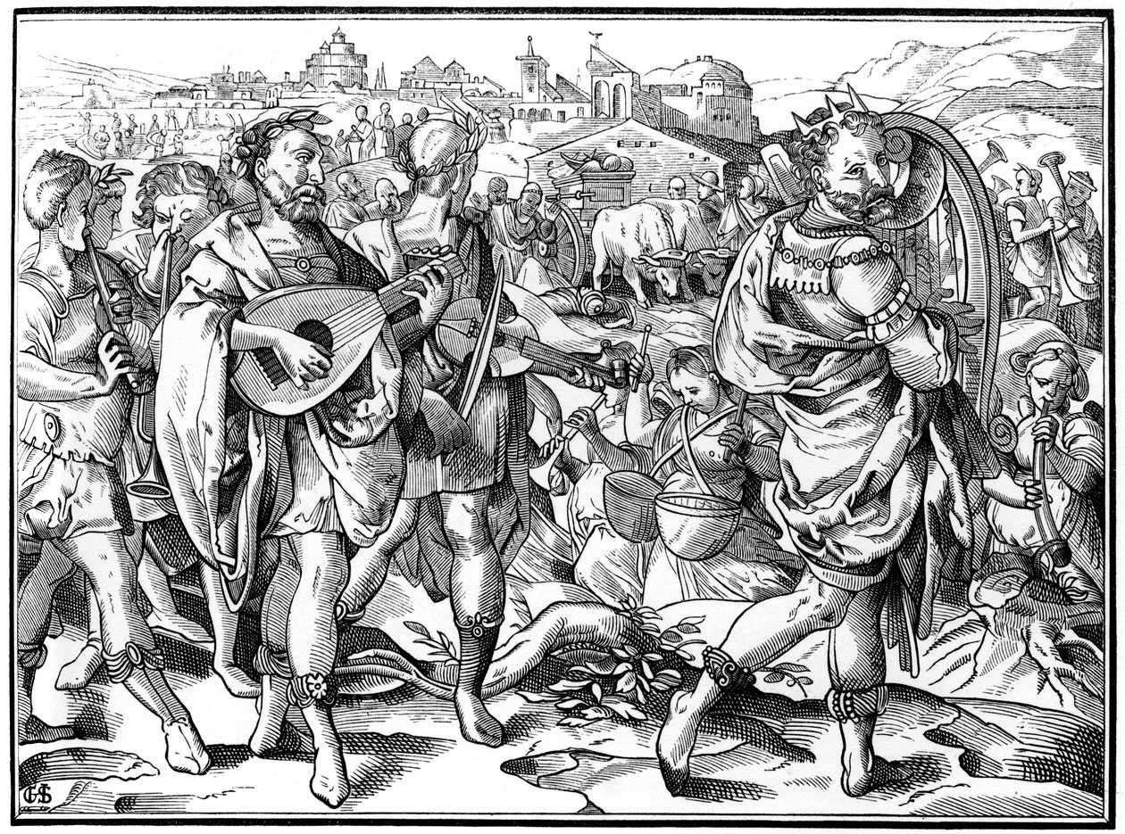 Wędrujący minstrele, 1574 1849. autorstwa Bisson and Cottard