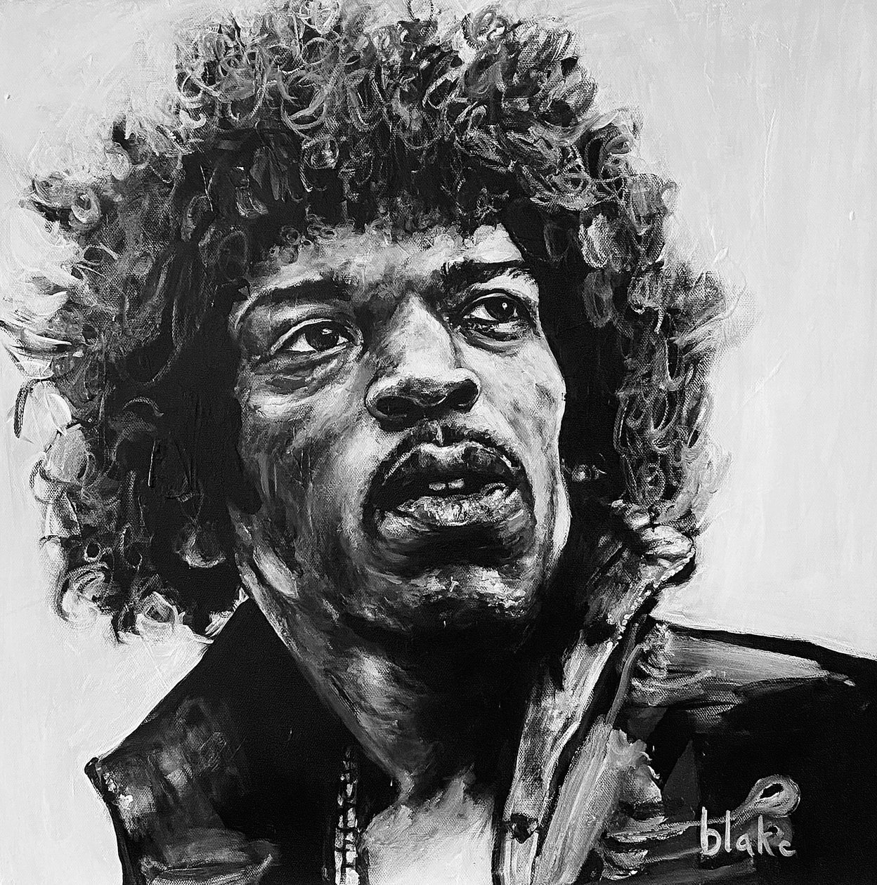 Jimi, ok. 2021 (akryl na płótnie) autorstwa Blake Munch
