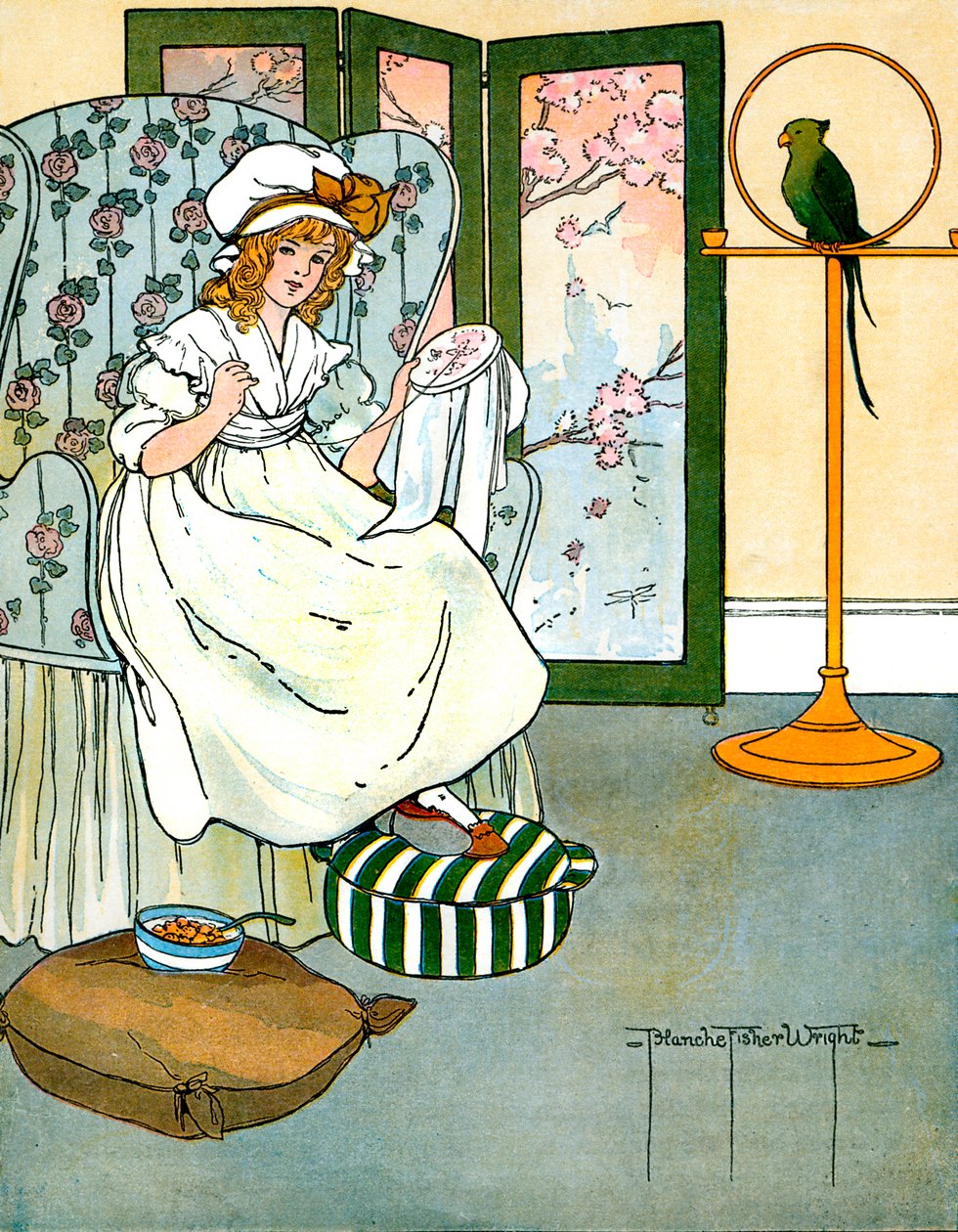 Curly Locks, ilustrowane przez Blanche Fisher Wright autorstwa Blanche Fisher Wright