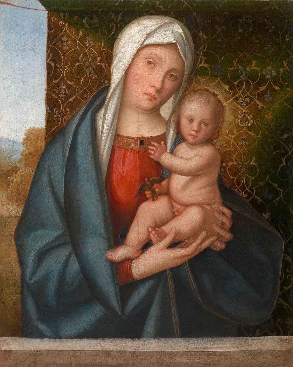 Madonna z Dzieciątkiem z ptakiem autorstwa Boccaccio Boccaccino