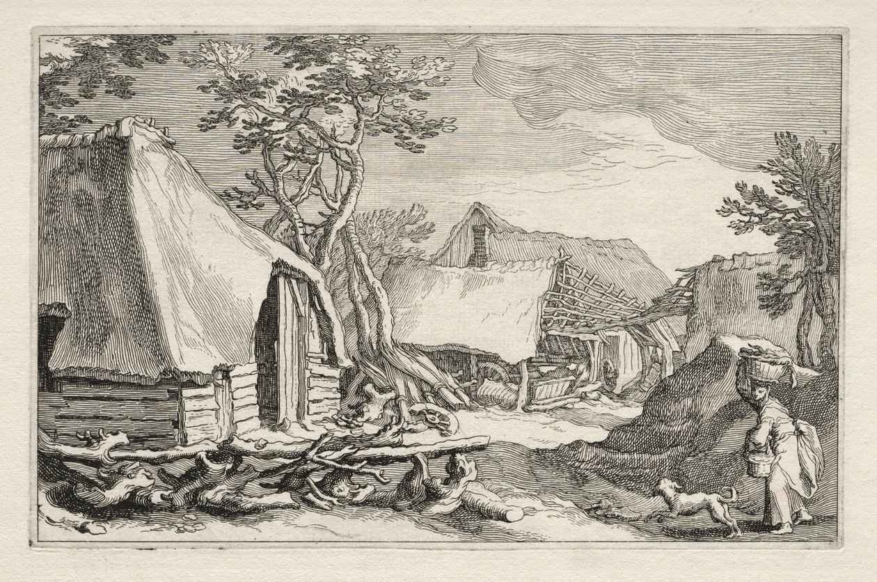 Krajobraz z zagrodami, 1613-1614. autorstwa Boetius Adams Bolswert