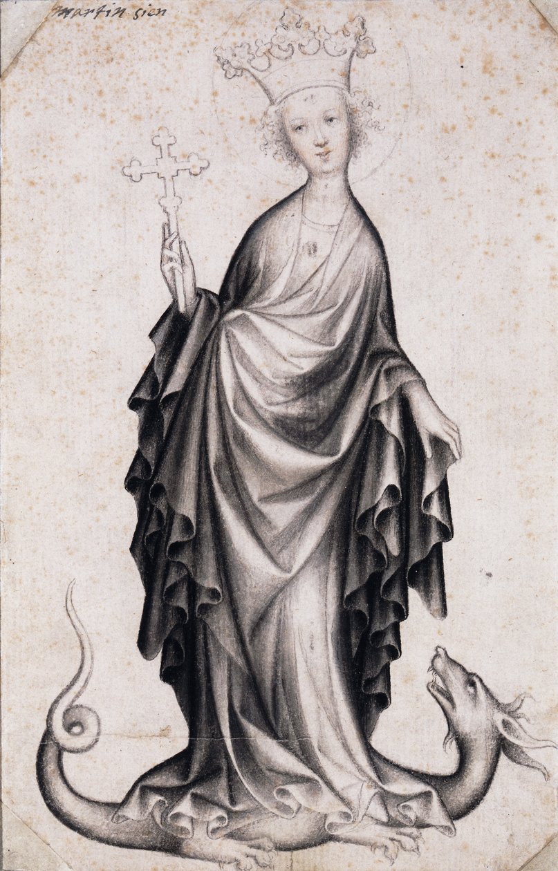 Święta Małgorzata, ok.1410 autorstwa Bohemian Master
